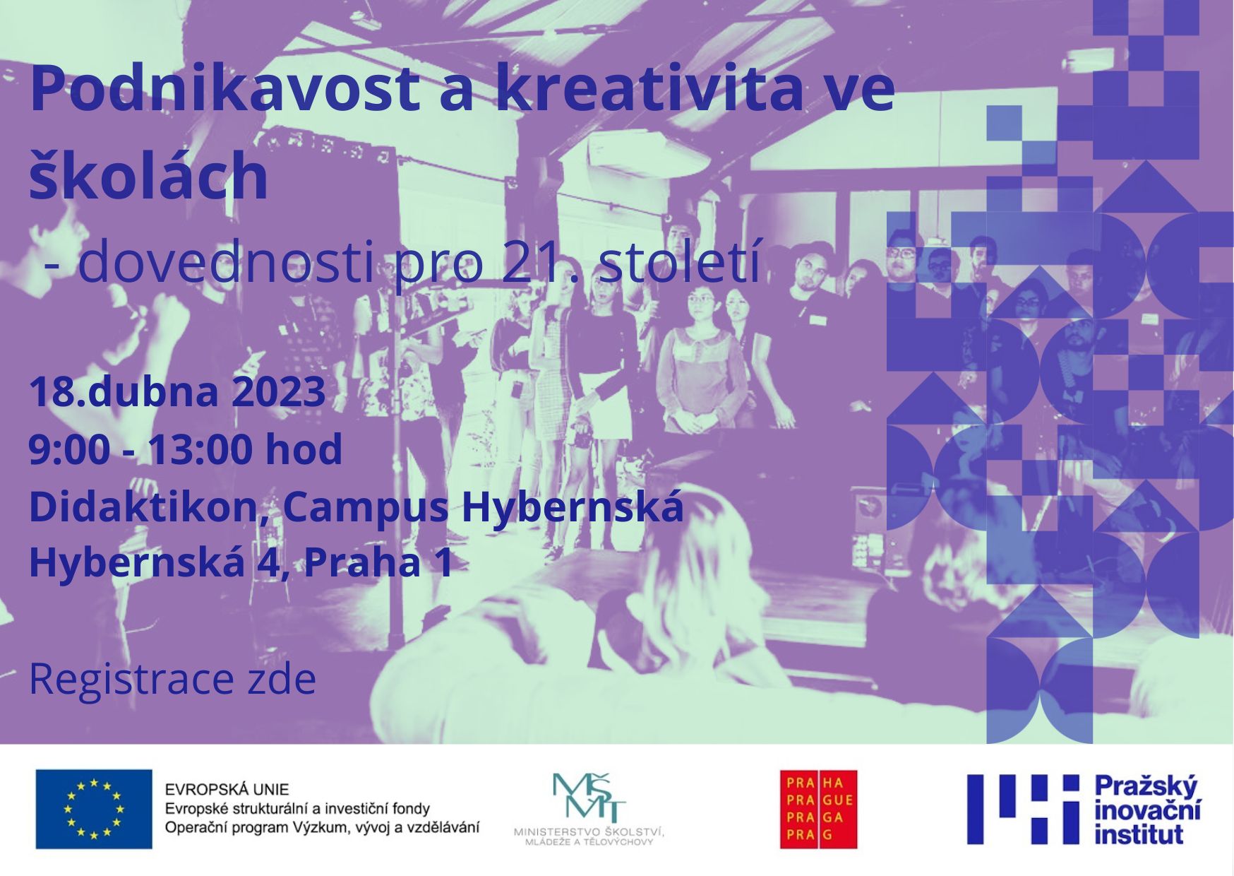 Pozvánka na minikonferenci Podnikavost a kreativita ve školách - dovednosti pro 21. století